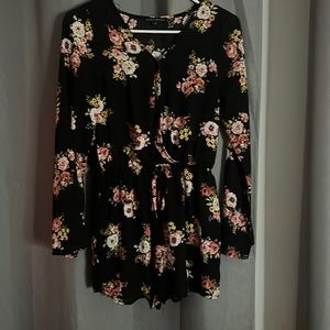 black floral jumper, small, haute monde